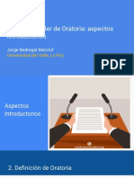 Taller de Oratoria Módulo 1 - Aspectos Introductorios