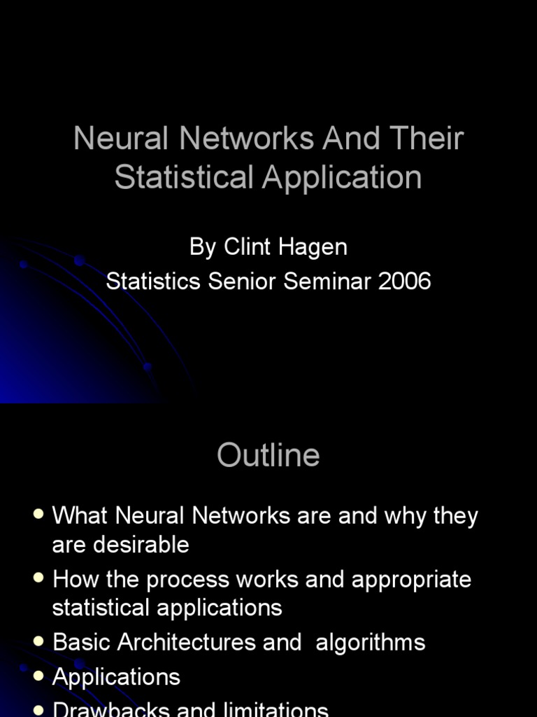 Neural Networks and Their Statistical Application | PDF | Artificial ...