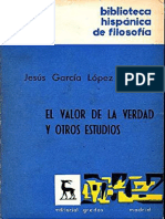 El Valor de La Verdad y Otros Estudios. García López