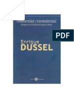 Posmodernidad y Transmodernidad Enrique Dussel