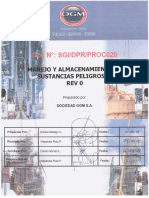 Sgi-Dpr-Proc020-Manejo y Almacenamiento de Sustancias Peligrosas