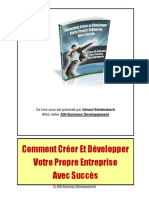 Comment Creer Et Developper Votre Propre Entreprise Avec Succes