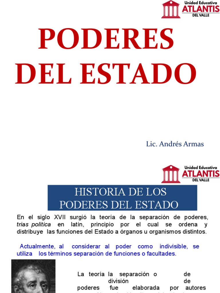 Poderes Del Estado | PDF | Separación de poderes | Instituciones sociales