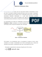 Modulação de sinais para telecomunicações