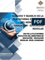 Uso de La Plataforma Educativa Del Ministerio de Educación - Educación Regular Nivel Avanzado