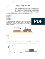 Lista de Exercícios - 1º Ano - Física B - Força de Atrito