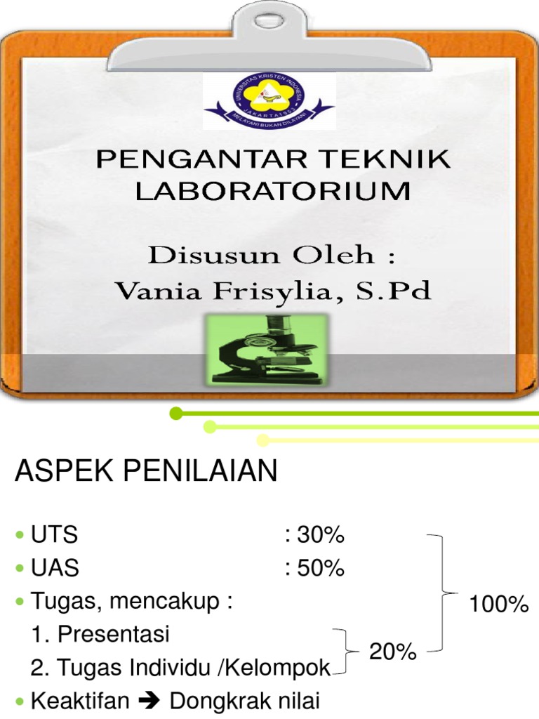 Pengantar Teknik Laboratorium Vania F.,S.PD | PDF | Fisika Molekuler ...