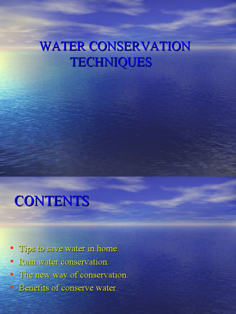 Effective Water Conservation Techniques | PDF