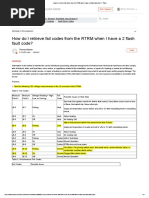 How do I retrieve fail codes from the RTRM when I have a 2 flash fault code_ – Trane