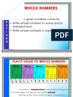 Place value and expanded form of whole numbers
