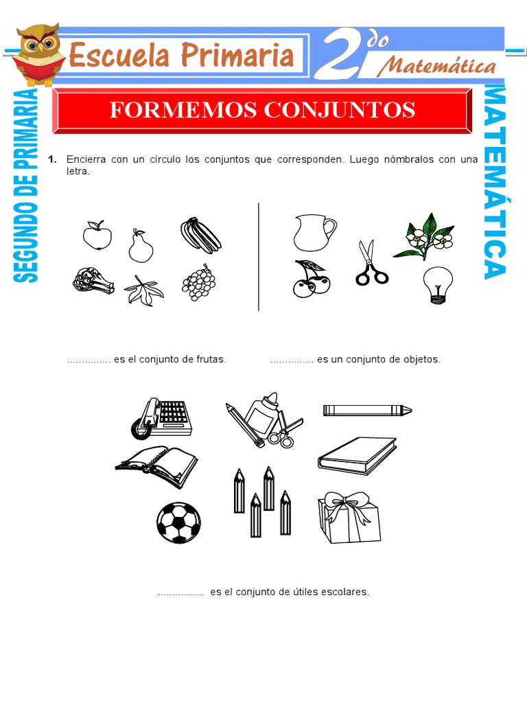 Ejercicios de Conjuntos para Segundo Grado | PDF