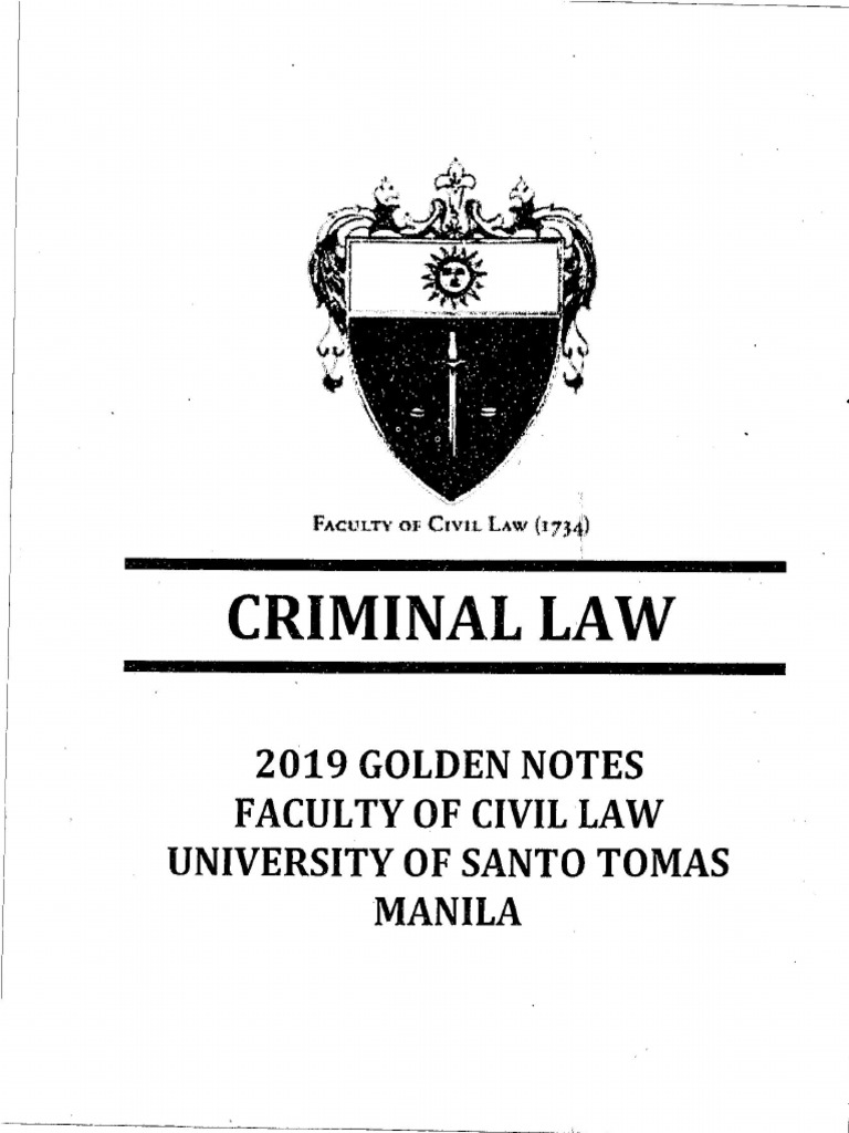 Golden Notes - Criminal Law | PDF