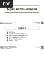 Signal Communication: Reserve Officers' Training Corps University of The Philippines-Diliman