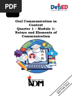 OralCom - Q1 - M1 - Nature and Elements of Communication