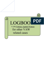 Vaw Log Book Front Page