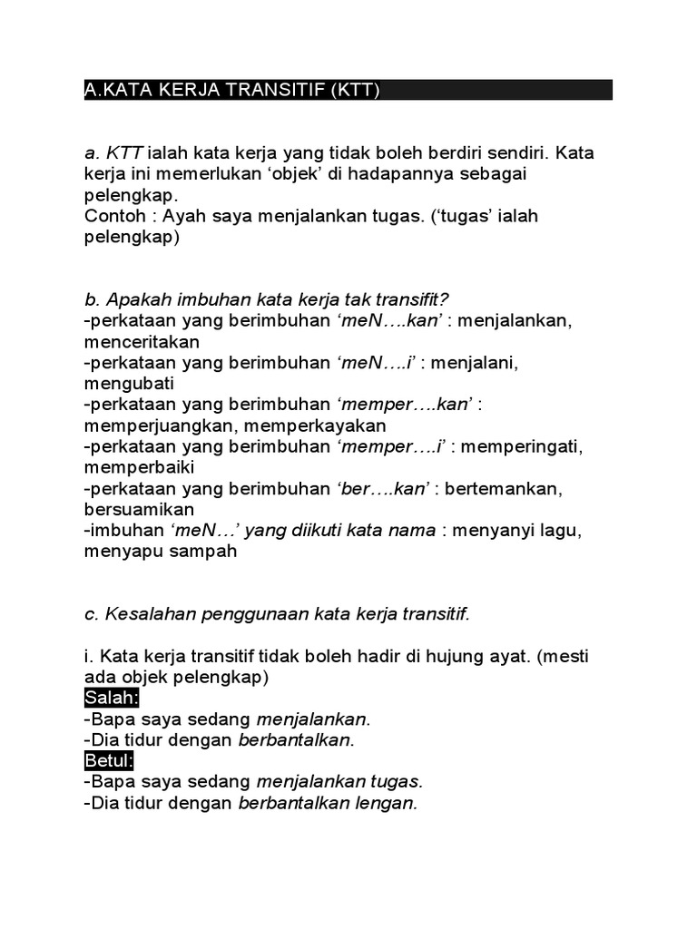 Kata Kerja Pdf
