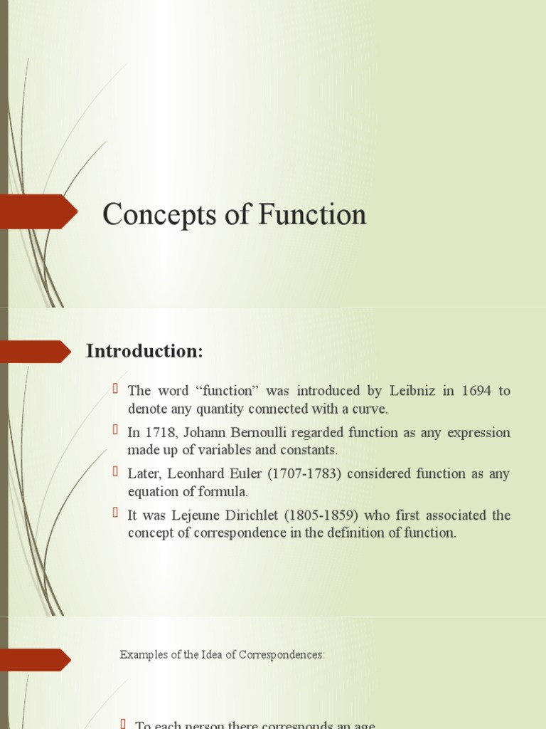 Week 1.1 - Concept of Functions | PDF | Function (Mathematics) | Set ...