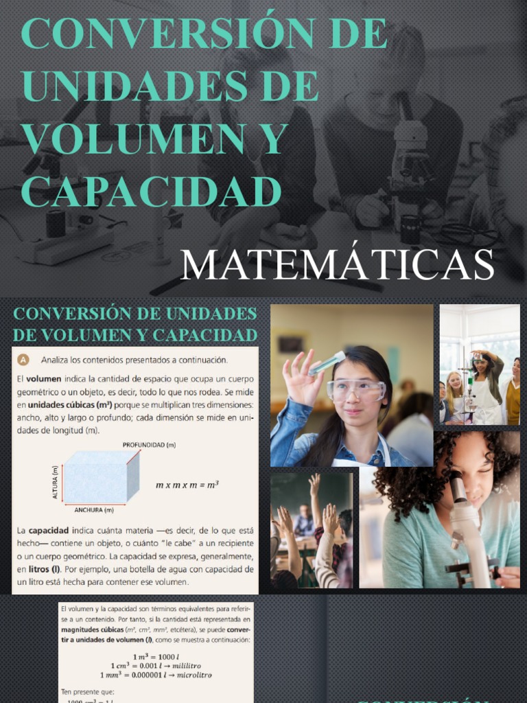 Conversion De Unidades De Volumen Y Capacidad Pdf