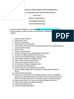 Actividad de Compresión de Lectura Grado 6