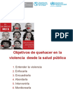 1 y 2 Abordaje de La Violencia Desde La Salud Pública y Directrices de La OMS Sobre El Abordaje de La Violencia