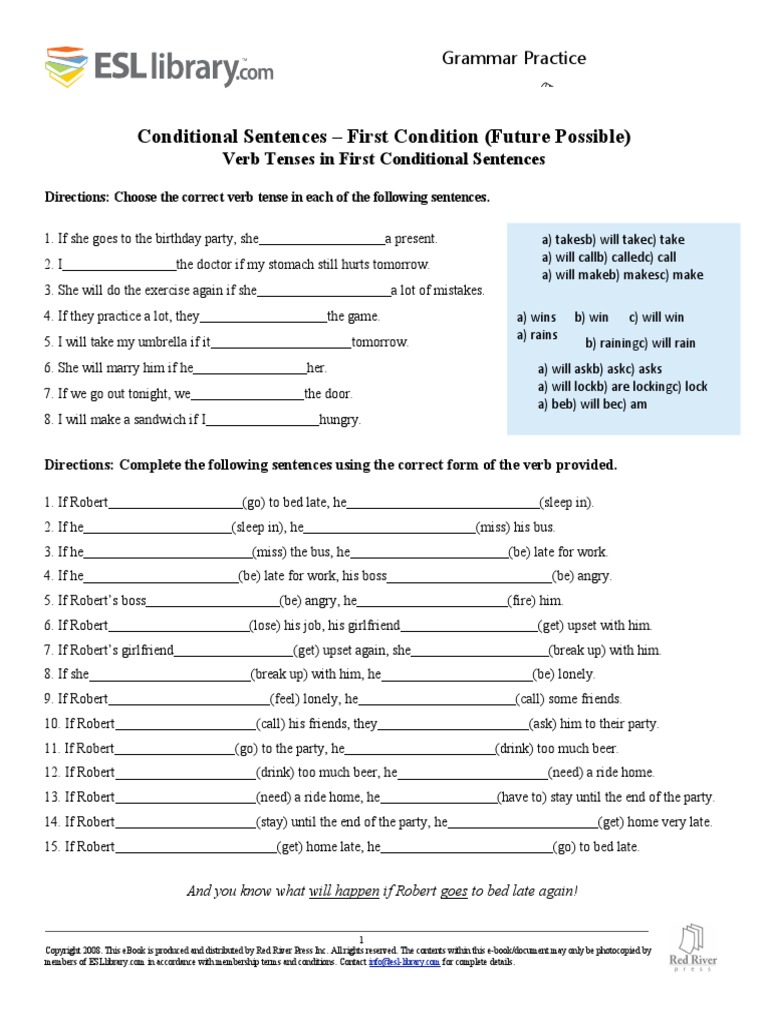 Conditional Sentences - First Condition (Future Possible) | PDF | E ...