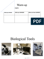 Warm-Up: - K-W-L: Microscopes