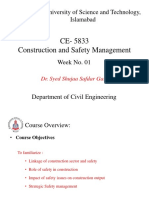 CE-5833 Construction and Safety Management: Capital University of Science and Technology, Islamabad