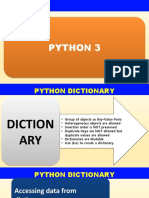 PYTHON DICTIONARY