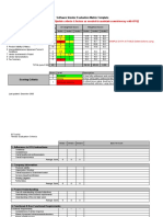 SW Vendor Evaluation Matrix Template