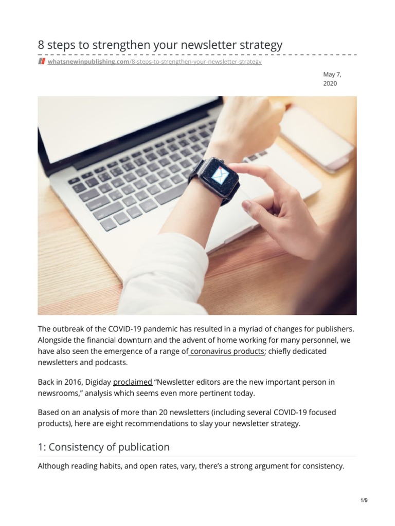 8 Steps To Strengthen Your Newsletter ST | PDF | Journalism | News