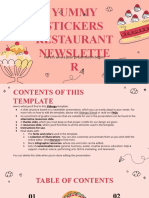 Yummy Stickers Restaurant Newsletter by Slidesgo