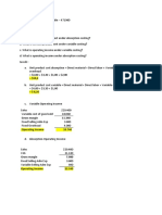 Costing methods, segment margins, EOQ policy analysis