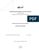 Relatório - Difração de Elétrons