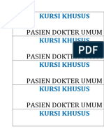 Kursi Khusus Dokter Umum