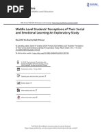 Middle Level Students Perceptions of Their Social and Emotional Learning An Exploratory Study