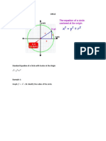 Circle: Graph y - X + 36. Identify The Radius of The Circle