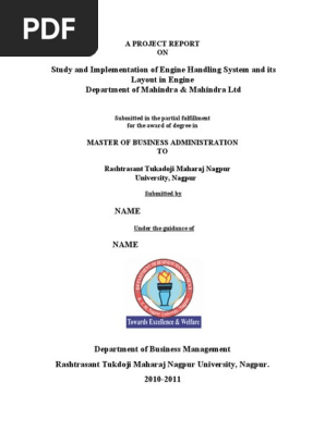 Project Report Front Page