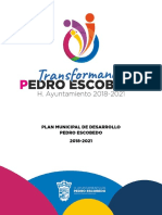 Plan Municipal de Desarrollo Pedro Escobedo 2018 - 2021