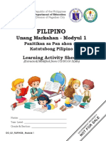 Filipino: Unang Markahan - Modyul 1