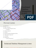 Distributed Database Management System: Week 2 Instructor Aiman Ejaz