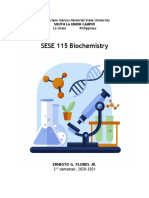 SESE 115 Biochemistry: Don Mariano Marcos Memorial State University La Union Philippines