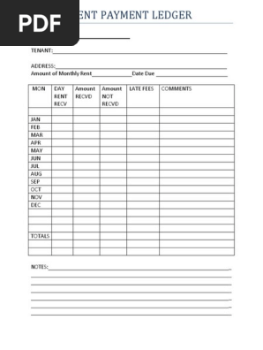 Texas Eviction Rent Payment Ledger SLF 12292017
