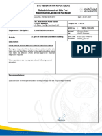 Refurbishment of Sila Port Marine and Landside Package: Site Observation Report (Sor)