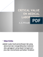 Critical Value On Medical Laboratory