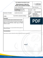 Refurbishment of Sila Port Marine and Landside Package: Site Observation Report (Sor)