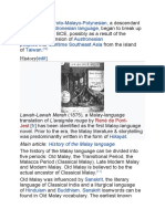 Proto-Malayo-Polynesian Proto-Austronesian Language Austronesian Peoples Maritime Southeast Asia Taiwan Edit