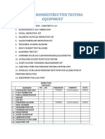 List of Nondestructive Testing Equipment Edited