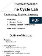 Thermodynamics 1: Rankine Cycle Lab