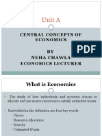 Central Concepts of Economics