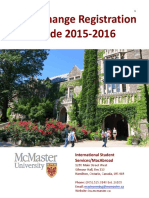 McMaster Course Registration Guide For Incoming UG Exchange Students 2015-2016 - F